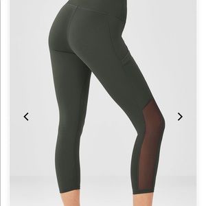 Fabletics High Waisted Mesh Powerhold Capri
